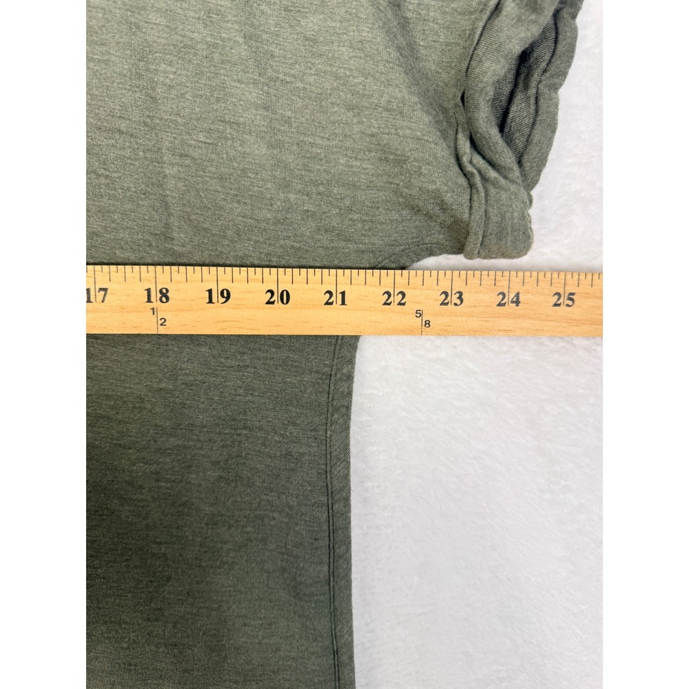 Matty M Olive Green Dolman Sleeve Tunic Top Women's Size M Curved Hem So Soft! - Picture 10 of 11